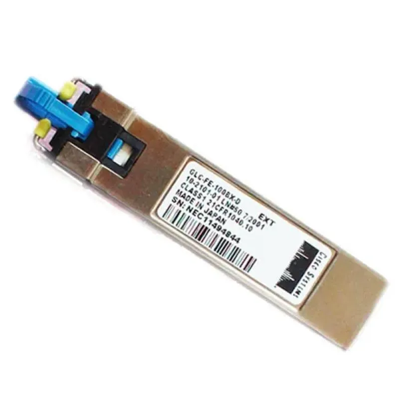 Cisco GLC-FE-100BX-D Single-mode 100Mbps 100Base-BX-D Fiber 10km 1550nmTX/1310nmRX LC Connector SFP Transceiver Module