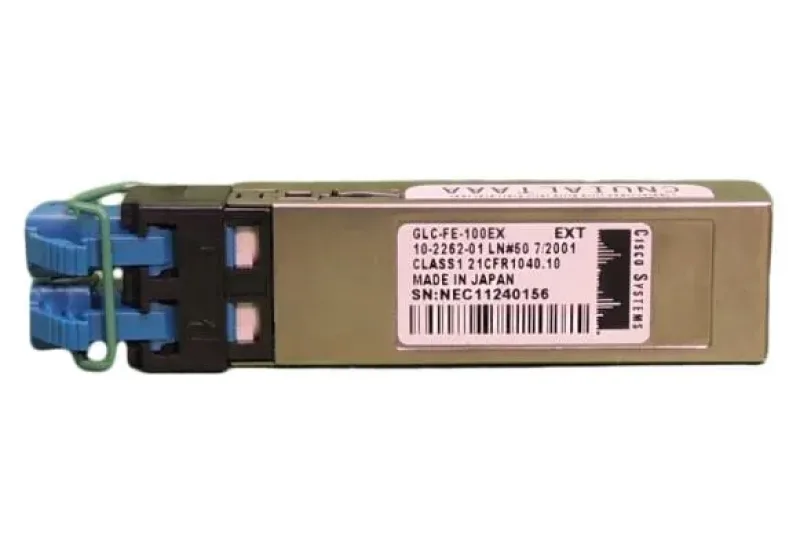 Cisco GLC-FE-100EX Single-Mode 100Mbps 100Base-EX Fiber 40km 1310nm Duplex LC Connector SFP Transceiver Module
