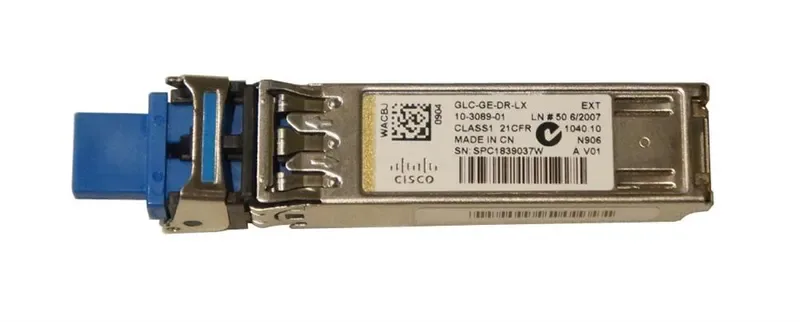 GLC-GE-DR-LX - Cisco Single-Mode 1Gbps 1000Base-LX Fiber 10km 1310nm Duplex LC Connector SFP Transceiver Module