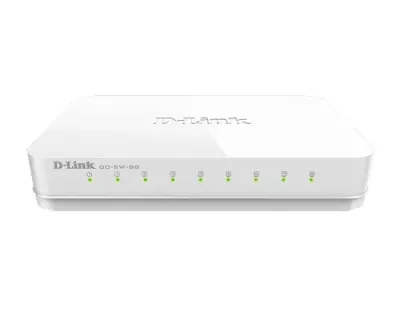 D-Link GO-SW-8G/E 8-Port 16Gbps 10/100/1000Base-T Unmanaged Gigabit Ethernet Switch