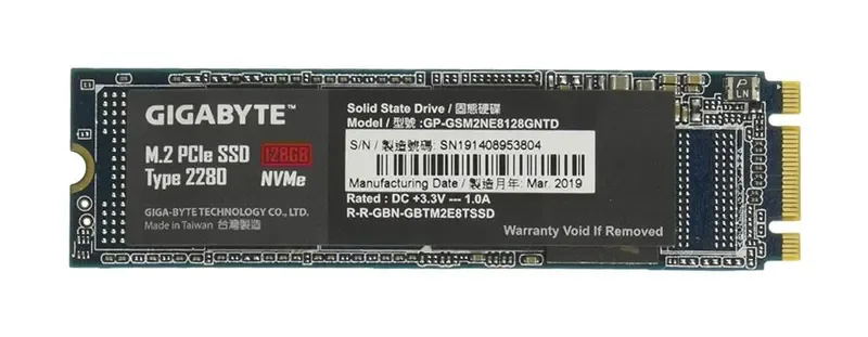 GP-GSM2NE8128GNTD - Gigabyte Technology 128GB PCI Express 3.0 x2 M.2 2280 Solid State Drive