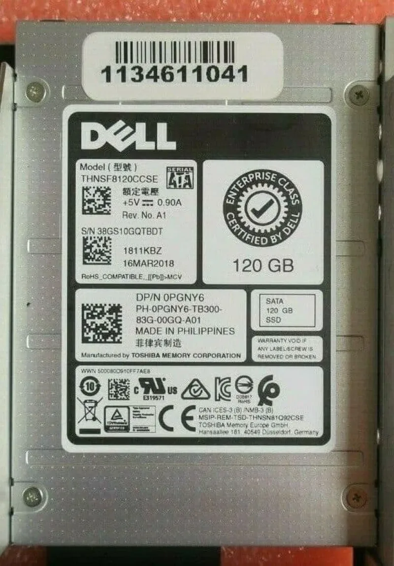 GR364 - Dell 120GB 5400RPM SATA 1.5Gb/s 8MB Cache 2.5-inchHard Drive