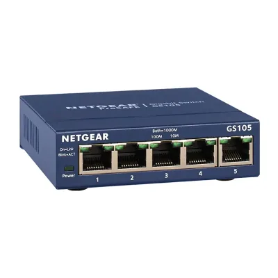 GS105 - Netgear ProSafe Gigabit Ethernet Switch 5 x 10/100/1000Base-T LAN
