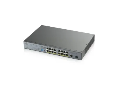 GS1300-18HP - ZyXEL 16-port GbE Unmanaged PoE Switch with GbE Uplink