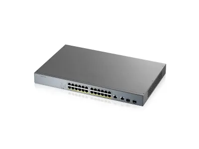 GS1350-26HP - ZyXEL 24-port GbE Smart Managed PoE Switch with GbE Uplink