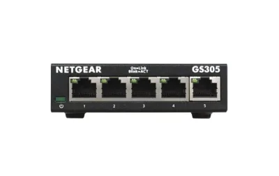 GS305 - NetGear 5-Port Gigabit Ethernet SOHO Unmanaged Switch