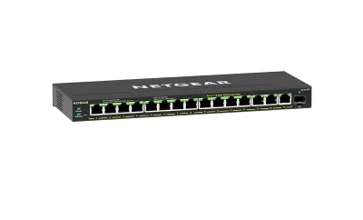 GS316EP - NetGear 300 Plus Switch 15x 1000Base-T PoE+ (180W) with 1x SFP Managed Plus Switch