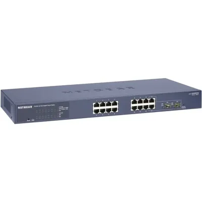 GS716T - Netgear ProSafe 16-Port Gigabit Smart Network Switch 2 x SFP Shared 16 x 10/100/1000Base-T LAN