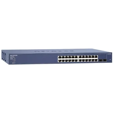 GS724TP - Netgear ProSafe Ethernet Switch with PoE 2 x SFP (mini-GBIC) Shared 24 x 10/100/1000Base-T LAN