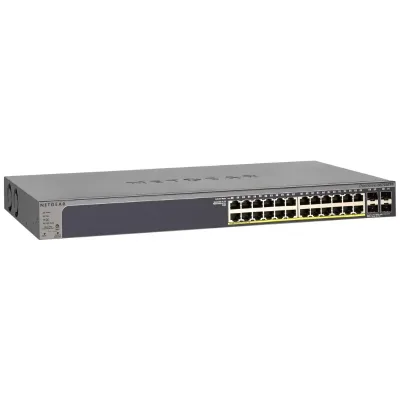 GS728TPP - NetGear 24-Port 10/100/1000Mbps RJ-45 PoE+ Layer3 Rack-mountable Smart Switch with 4x SFP-Port