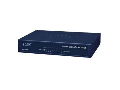 GSD-803 - Planet 8 x Ports 10/100/1000Base-T Gigabit Ethernet Switch