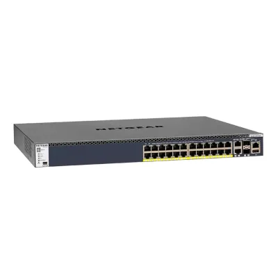 GSM4328PA - NetGear M4300-28G-POE+ 24-Ports PoE+ (480W), 2x 10GBase-T with 2x SFP+ Layer 3 Managed Switch