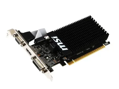 GT7102GD3HLP - MSI 2GB Nvidia GeForce GT 710 DDR3 64-Bit VGA/ Dual Link DVI-D/ HDMI PCI Express 2.0 x16 Video Graphics Card