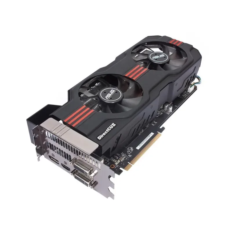 GTX680-DC2T-2GD5 - ASUS GeForce GTX 680 2GB GDDR5 256-Bit PCI Express 3.0 x16 Dual DVI/ HDMI/ DisplayPort/ HDCP Ready SLI Support Video Graphics Card