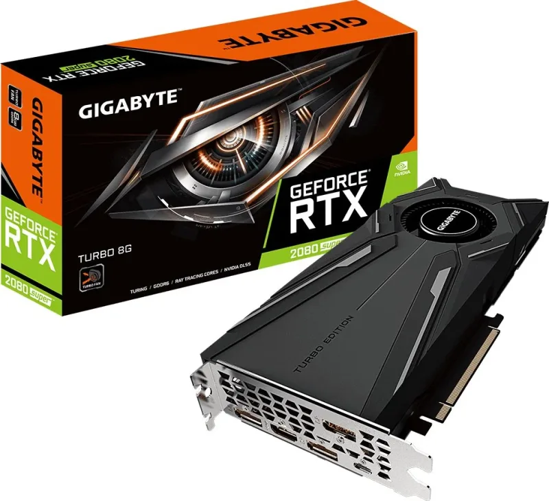 GV-N208STURBO-8GC GIGABYTE NVIDIA GeForce RTX 2080 SUPER TURBO 8GB GDDR6 HDMI/3DisplayPort/USB Type-C PCI-Express Video Card