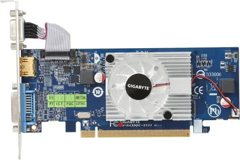 GV-R435OC-512I - Gigabyte HD 4350 512MB 64-bit Video Card (Pulls)