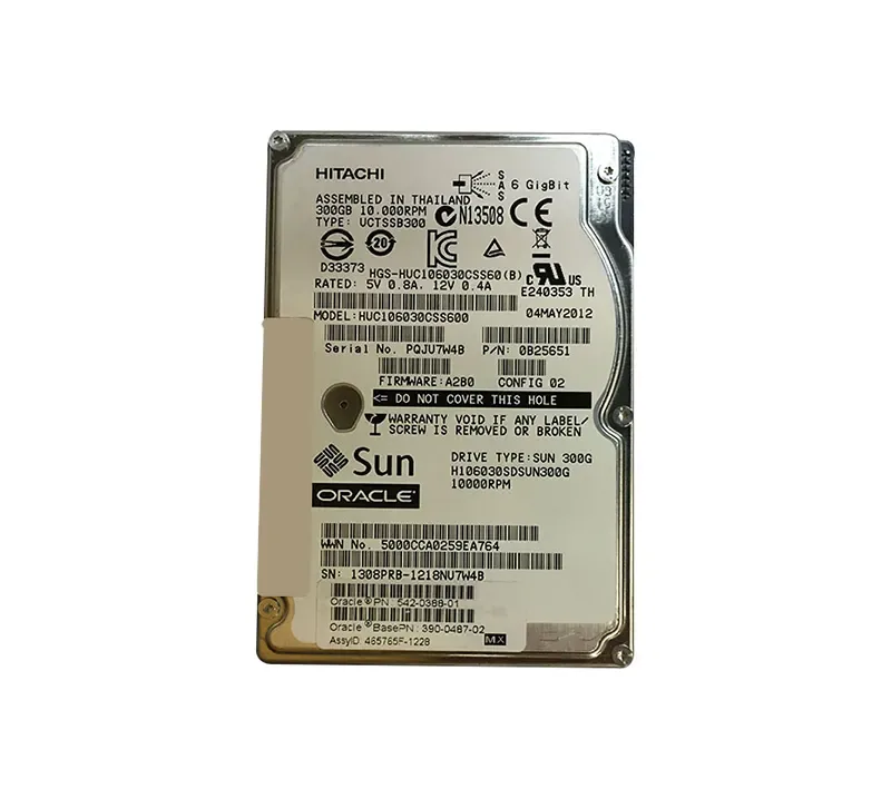 H106030SDSUN300G - Sun 300GB 10000RPM SAS 6Gb/s 16MB Cache Hot-Pluggable 2.5-inch Hard Drive