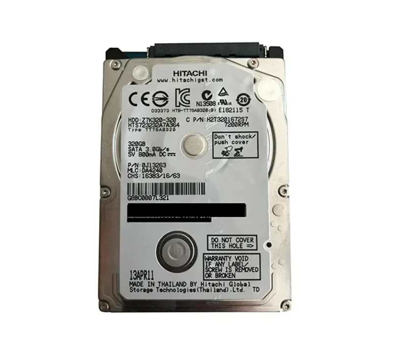 H2T3201672S7 - Hitachi Travelstar Z7K320 320GB 7200RPM SATA 3Gb/s 16MB Cache 2.5-inch Hard Drive