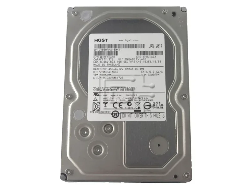 H3D30006472S - Hitachi Deskstar 7K3000 3TB 7200RPM SATA 6GB/s 64MB Cache 3.5-inch Hard Disk Drive