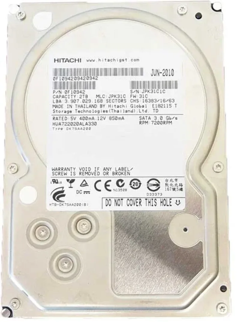 H3U20003272S - Hitachi 2TB 32MB Cache 7200RPM SATA 3GB/s 3.5-inch Hard Disk Drive