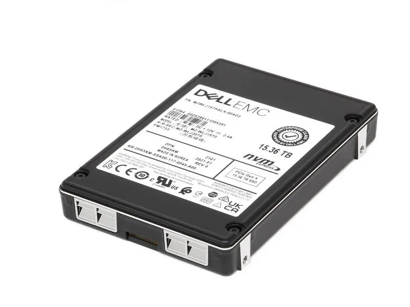 Dell H65KM Dell 0H65KM / H65KM 15.36TB PCI Express NVMe 4.0 x4 V-NAND Read Intensive U.2 2.5-Inch Solid State Drive with Tray for PowerEdge Server