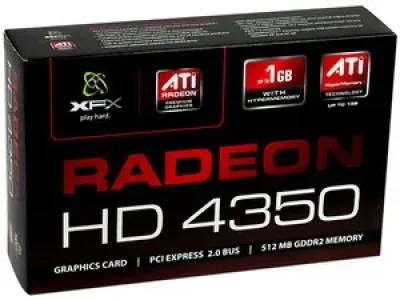 HD-435X-YNH2 - XFX Radeon HD 4350 512MB DDR2 PCI Express 2.0 HDMI Video Graphics Card