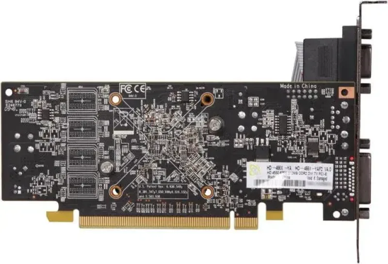 HD-455X-YAF2 - XFX Radeon HD 4550 512MB 64-Bit DDR2 PCI Express 2.0 x16 DVI/ D-Sub/ HDTV/ S-Video Out/ HDCP Ready Low Profile Video Graphics Card