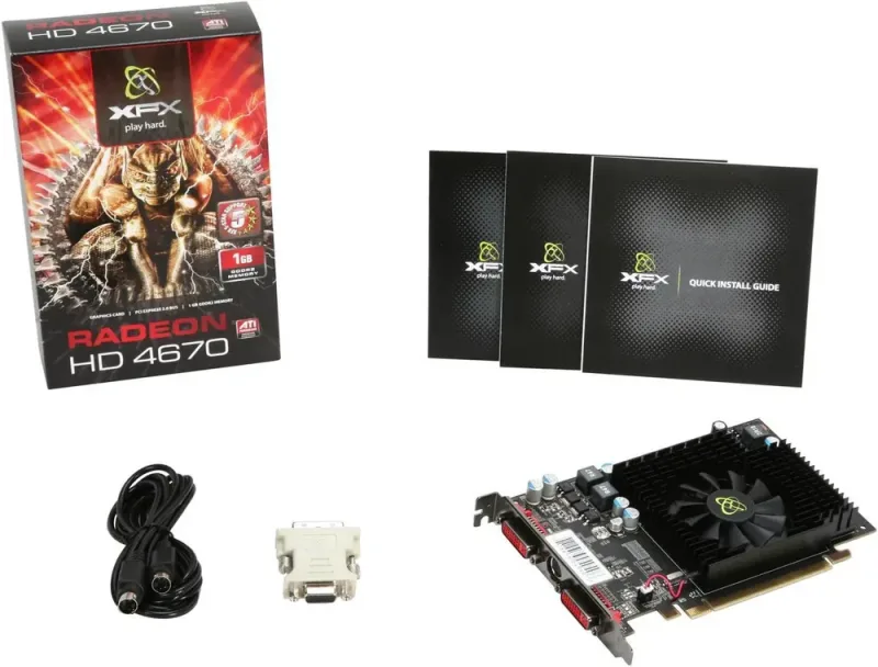 HD-467X-ZDF2 - XFX Radeon HD 4670 1GB DDR2 128-Bit PCI Express 2.0 x16 Video Graphics Card