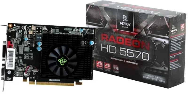 HD-557X-ZHF2 - XFX Radeon HD 5570 1GB 128-Bit DDR2 PCI Express HDMI/ DVI/ VGA Video Graphics Card