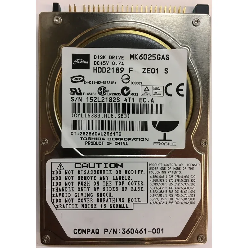 HDD2118C - Toshiba 1.62GB 4200RPM IDE ATA-33 9.5mm 2.5-inch Hard Disk Drive
