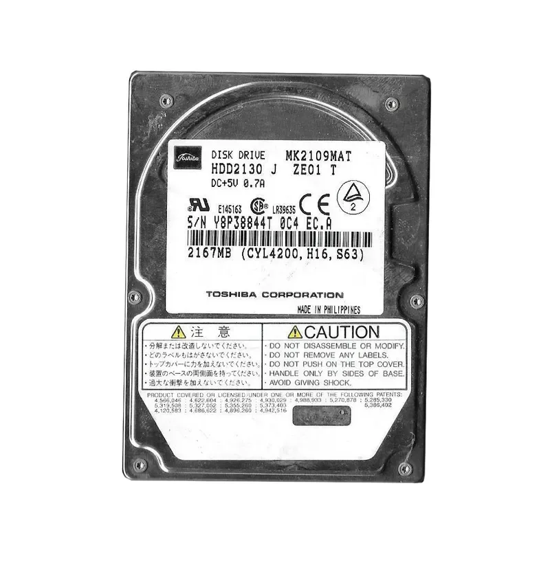 HDD2130 - Toshiba 2.1GB 4200RPM ATA-33 2.5-inch Hard Drive