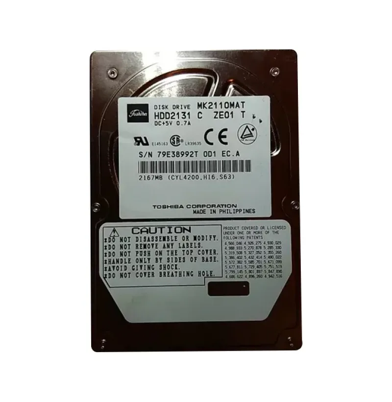 HDD2131 - Toshiba 2.1GB 4200RPM ATA-33 2.5-inch Hard Drive