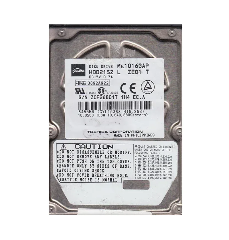 HDD2171 - Toshiba 40GB 5400RPM ATA-100 16MB Cache 2.5-inch Hard Disk Drive