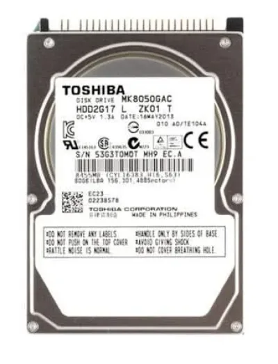 HDD2191C - Toshiba 80GB 5400RPM Ultra ATA-100 16MB Cache Super Slimline 9.5mm 2.5-Inch Notebook Hard Disk Drive