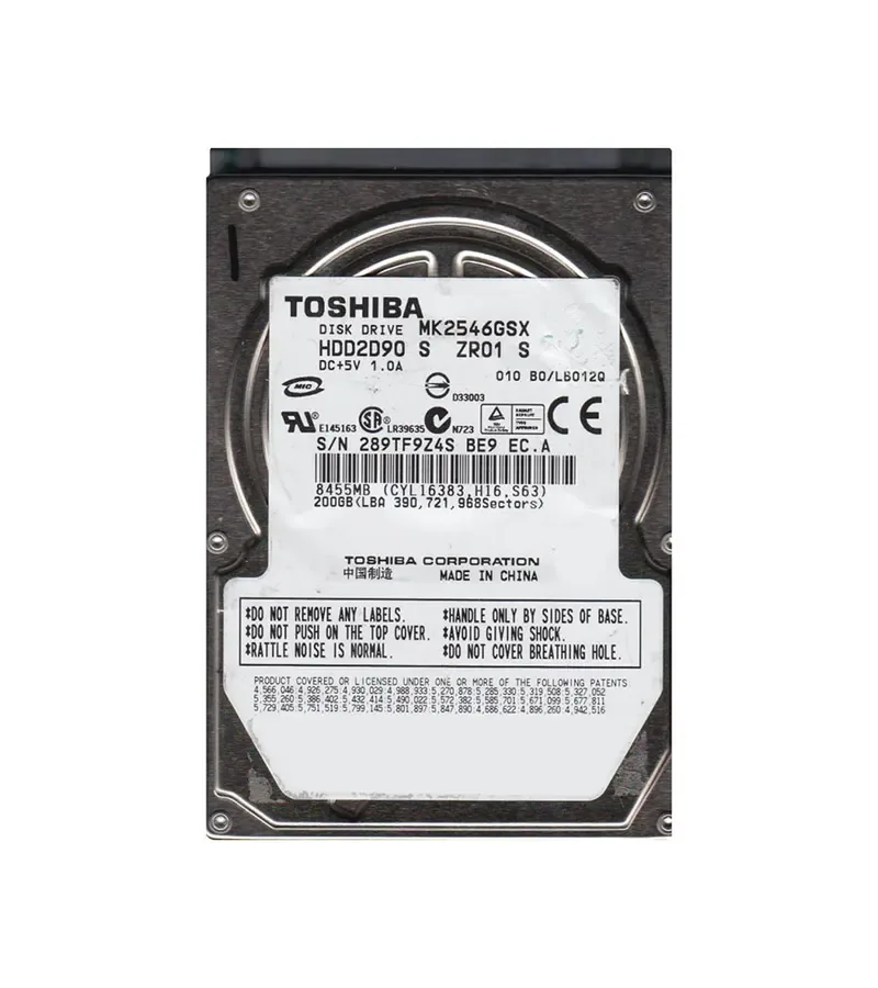 HDD290 - Toshiba 250GB 5400RPM SATA 3Gb/s 2.5-inch Hard Drive