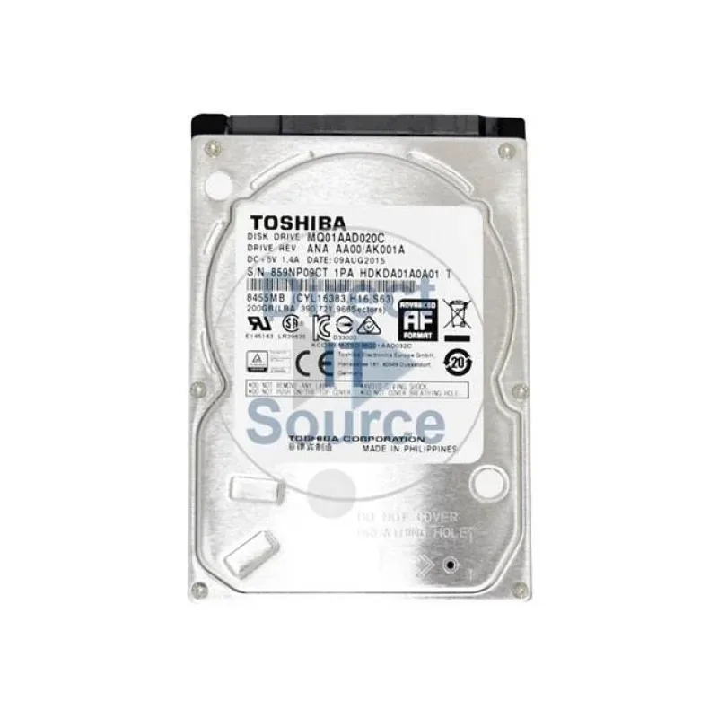 HDD2A30D - Toshiba 200GB 4200RPM SATA 1.5GB/s 8MB Cache 2.5-inch Hard Disk Drive