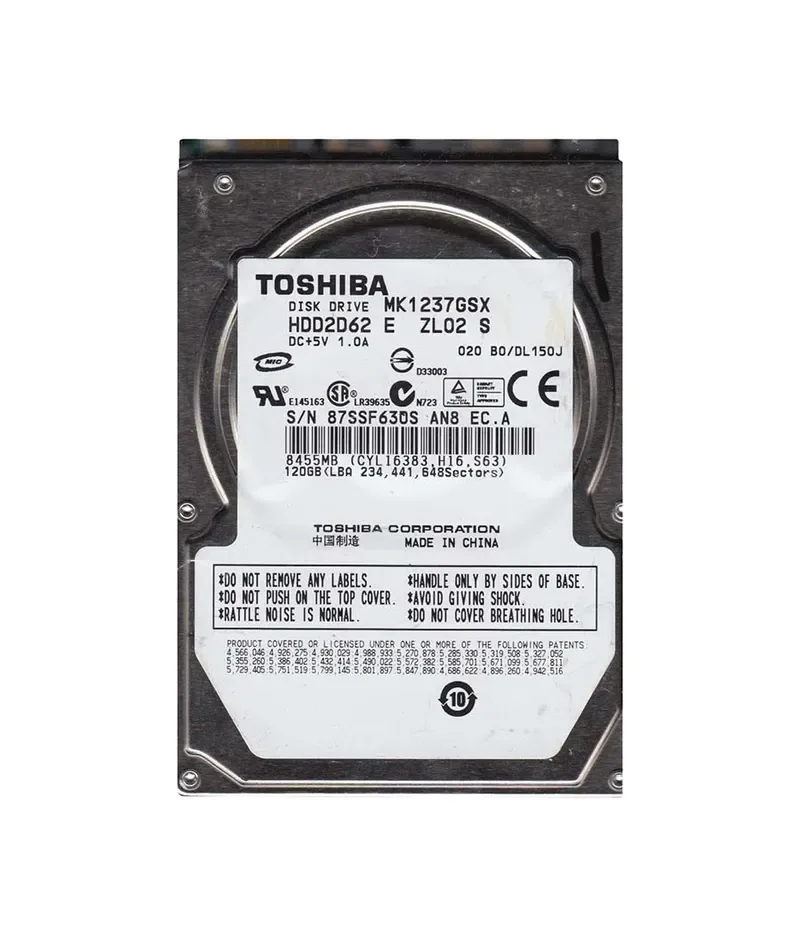 HDD2D62C - Toshiba 120GB 5400RPM SATA 3Gb/s 2.5-inch Hard Drive