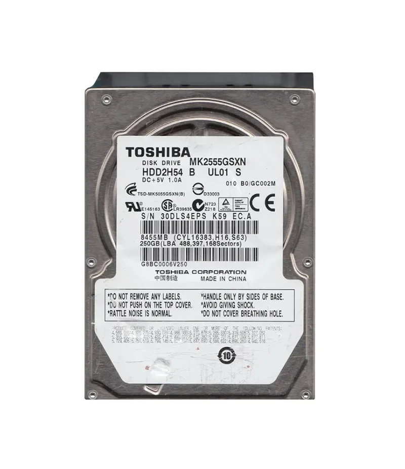 HDD2D90 - Toshiba 250GB 5400RPM SATA 3Gb/s 8MB Cache 2.5-inch Hard Drive