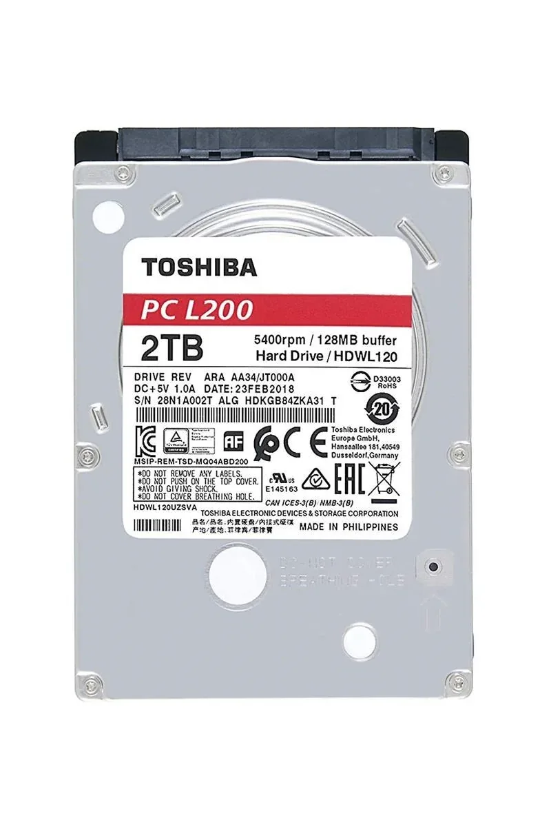 HDD2E21S - Toshiba 200GB 7200RPM SATA (SATA-II) 3GB/s 16MB Cache Super Slimline 9.5mm 2.5-Inch Notebook Hard Disk Drive