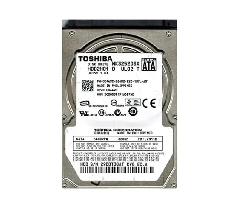HDD2H01 - Toshiba 320GB 5400RPM 8MB Cache SATA 3GB/s 7-Pin 2.5-inch Hard Drive