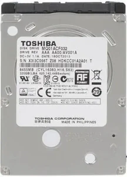 HDD2H11S - Toshiba 320GB 5400RPM SATA (SATA-II) 3GB/s 8MB Cache Super Slimline 9.5mm 2.5-Inch Notebook Hard Disk Drive