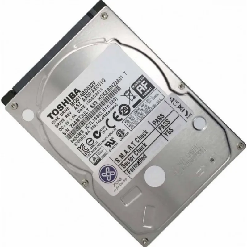 HDD2H16 - Toshiba 320GB 5400RPM SATA (SATA-II) 3GB/s 8MB Cache Super Slimline 9.5mm 2.5-Inch Notebook Hard Disk Drive