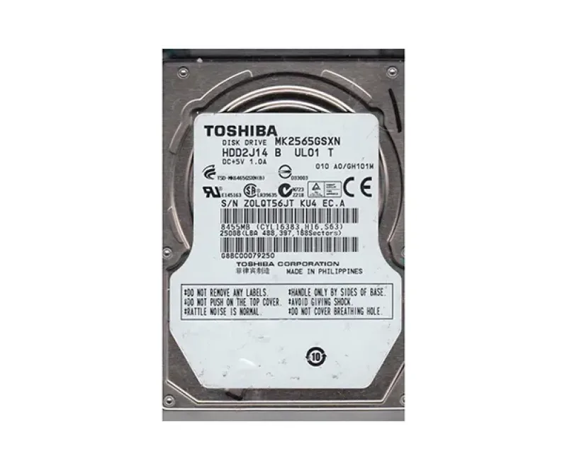 HDD2J14 - Toshiba 250GB 5400RPM SATA 3GB/s 8MB Cache 2.5-inch Hard Disk Drive