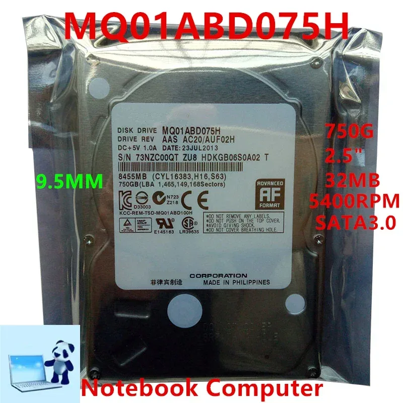 HDD2J60 - Toshiba 750GB 5400RPM SATA 3GB/s 8MB Cache 9.5mm 2.5-Inch Notebook Hard Disk Drive