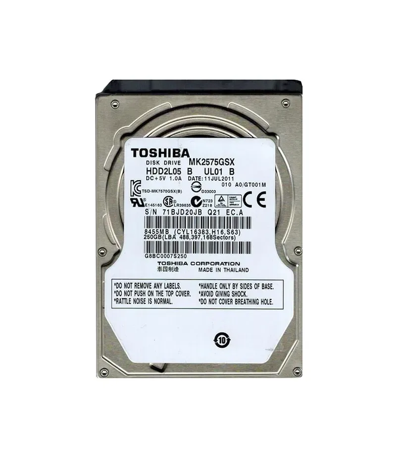 HDD2L05B - Toshiba 250GB 5400RPM SATA 3Gb/s 2.5-inch Hard Drive