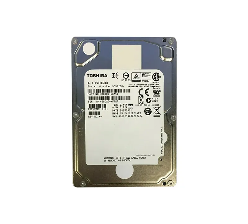 HDEBC01GEA51 - Toshiba 600GB 10000RPM 64MB Cache 2.5-inch SAS 6GB/s Hard Drive