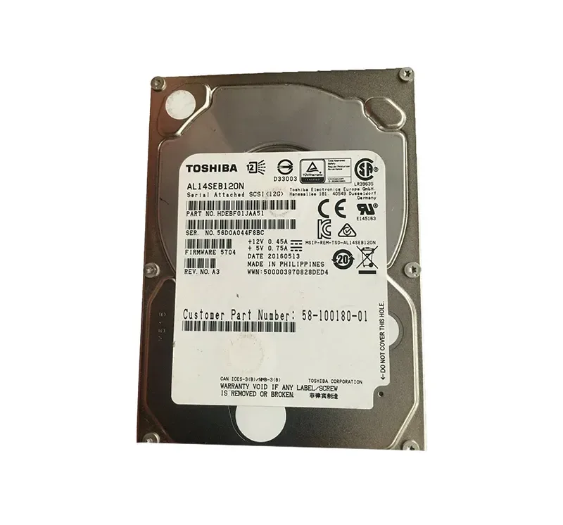 HDEBF01JAA51 - Toshiba 1.2TB SAS 10000RPM 2.5-inch Hard Drive