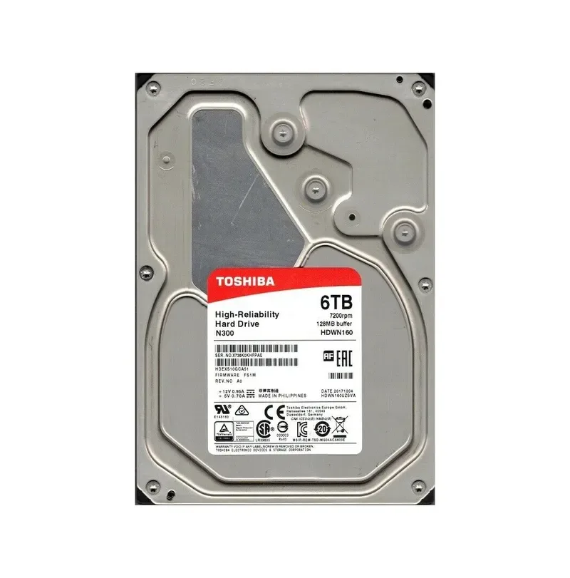 HDEXS10GCA51 - Toshiba 6TB 7200RPM SATA 6Gb/s 3.5-inch Hard Drive