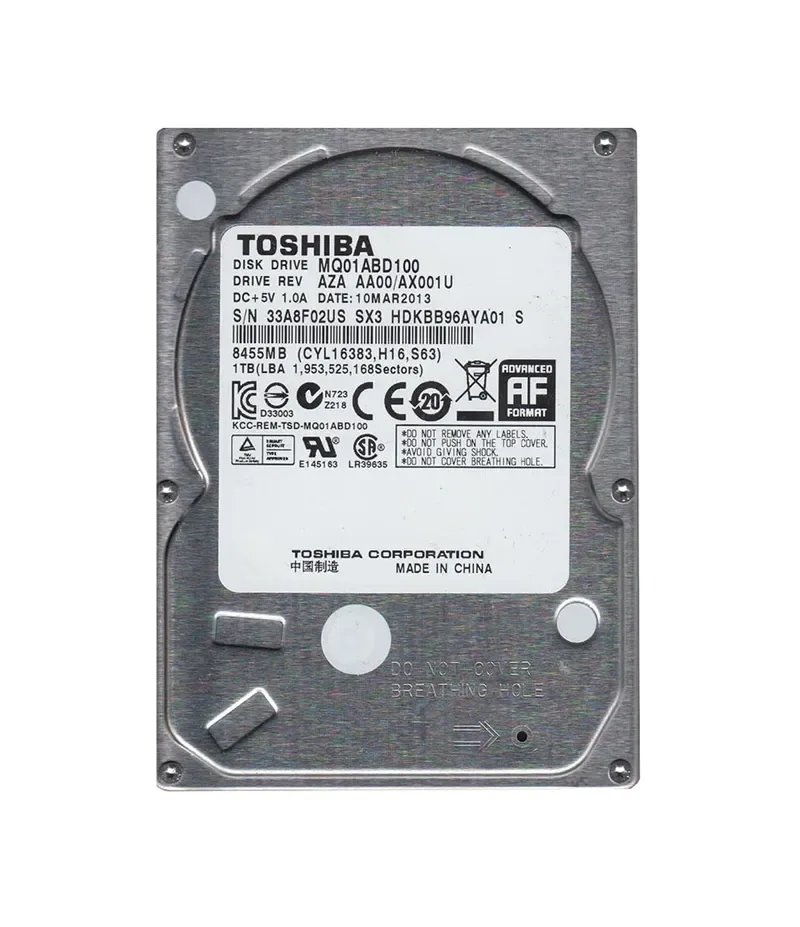 HDKBB96AYA01 - Toshiba 1TB 5400RPM SATA 3Gb/s 2.5-inch Hard Drive