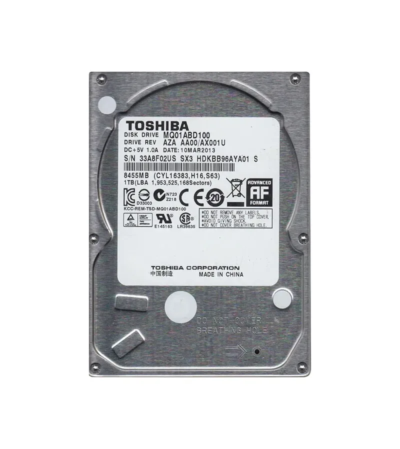 HDKBB96AYA01S - Toshiba 1TB 5400RPM SATA 3Gb/s 2.5-inch Hard Drive